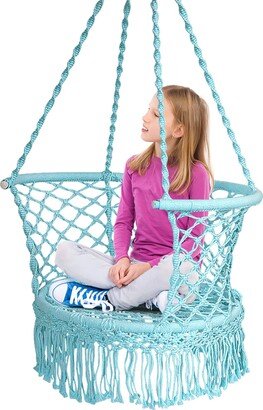 Hanging Hammock Chair Cotton Rope Macrame Swing Indoor Outdoor - See details
