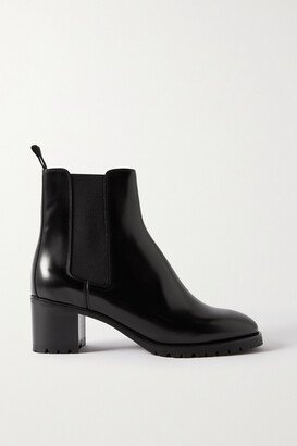 Dondis Leather Chelsea Ankle Boots - Black