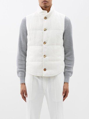 Linen-blend Down Gilet