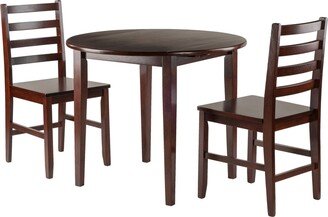 Clayton 3-Piece Drop Leaf Table with 2 Ladderback Chairs Set