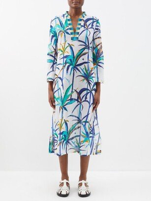 Giada Tropical Sunset-print Cotton Kaftan