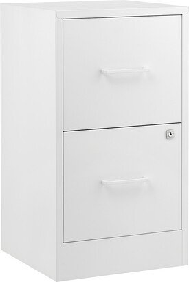 The 2-Drawer Locking Filing Cabinet White