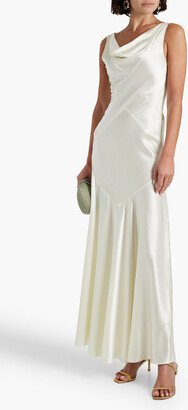 Senie draped satin maxi dress