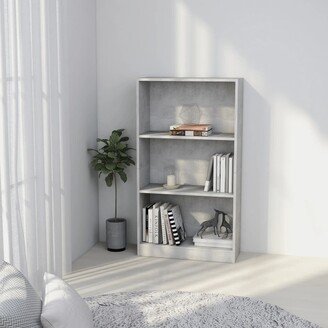 3-Tier Book Cabinet Concrete Gray 23.6