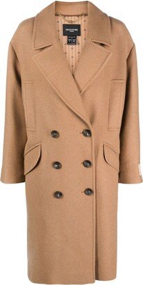 Double-Breasted Wool-Blend Coat-BA