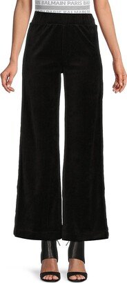 Wide Leg Velour Pants