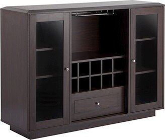 Candie Modern Multi-Storage Dining Buffet with Glass Cabinets Espresso - HOMES: Inside + Out