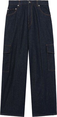 Mid-Rise Cotton Cargo Jeans