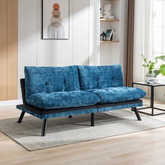 IGEMAN Convertible Sofa Bed Apartments Adjustable Lounge Couch, Blue