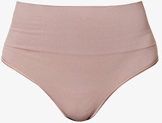 Womens Cafe AU Lait EcoCare High-rise Stretch-woven Thong