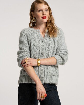 Molly Cable Cardi Light Blue