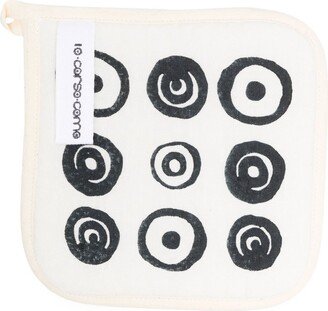 10 CORSO COMO Linen Circle-Print Pot Holder-AB