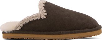 Brown Stitch Slippers-AC