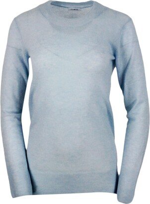 Maglia Leggera In Cashmere Light A Girocollo A Manica Lunga-AA