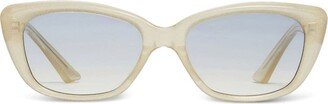 Amber cat-eye frame sunglasses