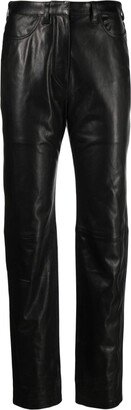 Jalil slim-cut leather trousers