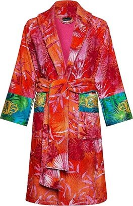 Jungle-Print Cotton Bathrobe