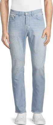 David Light-Wash Distressed Jeans