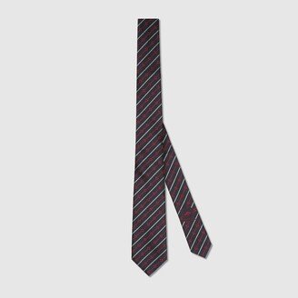 Round Interlocking G rope silk tie