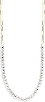 Cultured Freshwater Pearl (5 mm) Necklace in 14K Yellow Gold, 16