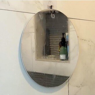 10-Inch Round Hanging Vanity and Shower Mirror - Anti-Fog, Frameless, Shatter-Resistant - With Easy-Install Hook – PuffCuff