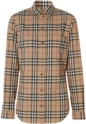 Vintage Check button-down shirt-AA