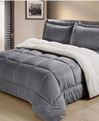 Ultimate Luxury Reversible Micromink and Sherpa Twin Bedding Comforter Set