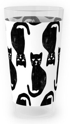 Outdoor Pint Glasses: Black Cat Outdoor Pint Glass, Black