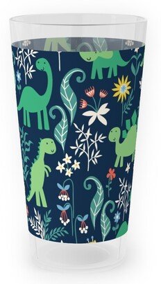 Outdoor Pint Glasses: Dino Garden Outdoor Pint Glass, Multicolor