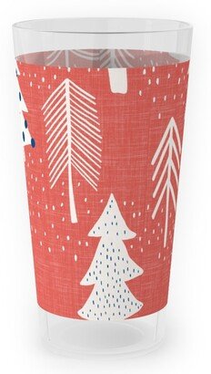 Outdoor Pint Glasses: Evergreen Forest Outdoor Pint Glass, Red