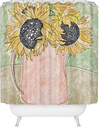 Fall Sunflower Bouquet Shower Curtain