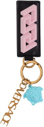 Pink & Black 'La Greca' Keychain