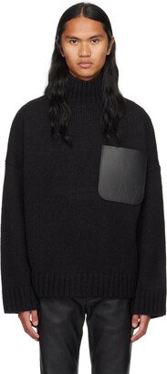 Black Patch Pocket Turtleneck