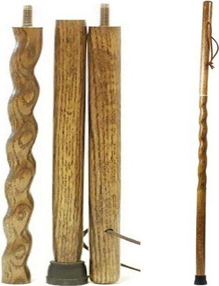 Brazos Walking Sticks Brazos Twisted Traveler's Stick Tan Oak Wood Walking Stick 55 Inch Height