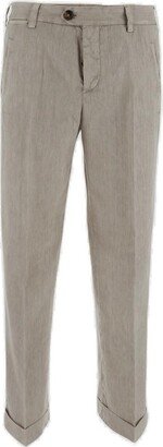 PT Torino Straight-Leg Turn-Up Hem Trousers