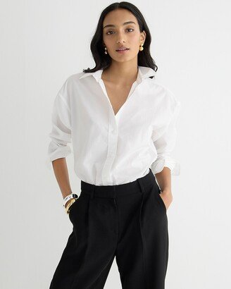 Petite relaxed-fit crisp cotton poplin shirt