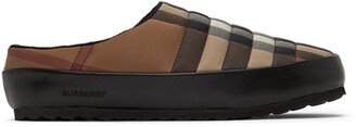 Brown & Beige Northaven Check Slippers