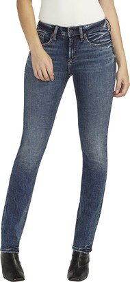 Women's Suki Mid Rise Curvy Fit Straight Leg Jeans