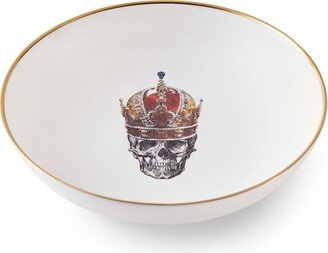 Melody Rose London Skull In Red Crown Bone China 20Cm Pasta Bowl