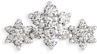 Single Diamond Flower Garland Stud Earring