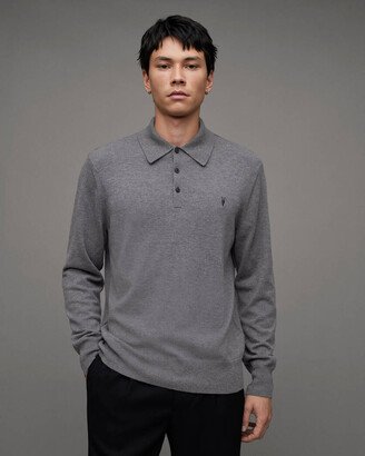 Kilburn Long Sleeve Polo Sweater - Monument Gray Marl