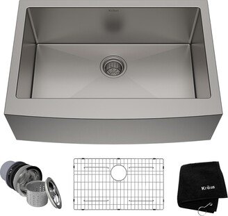 Standart Pro 30 in. 16 Gauge Single Bowl Stainless Steel Farmhouse Kitchen Sink