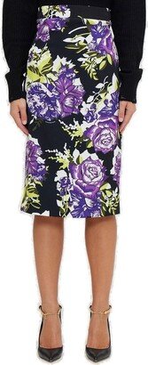 Floral Printed Midi Skirt