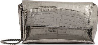 Maria Oliver Crocodile Leather Malala Clutch Bag