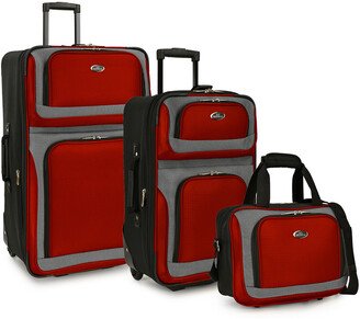 U.S. Traveler New Yorker 3Pc Rolling Luggage Set-AA