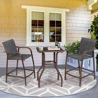 VredHom Outdoor Aluminum Bar Stools with Table