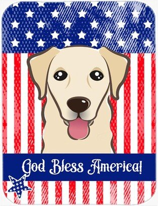 BB2182LCB God Bless American Flag with Golden Retriever Glass Cutting Board