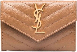 Monogram quilted wallet