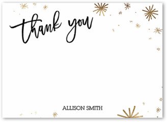 Thank You Cards: Fabulous Bursts Thank You Card, White, Luxe Double-Thick Cardstock, Square