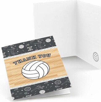 Big Dot Of Happiness Bump, Set, Spike - Volleyball Baby Shower or Birthday Thank You Cards (8 count)
